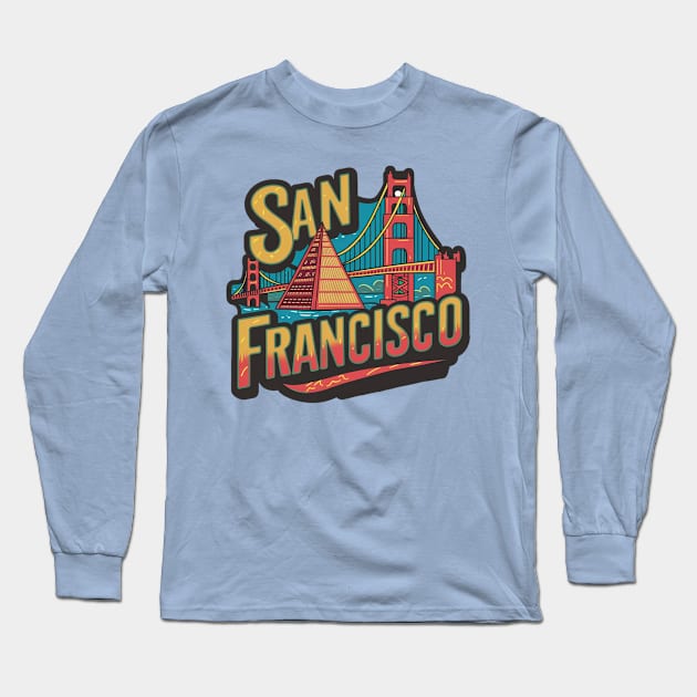 San Francisco Long Sleeve T-Shirt by Moulezitouna